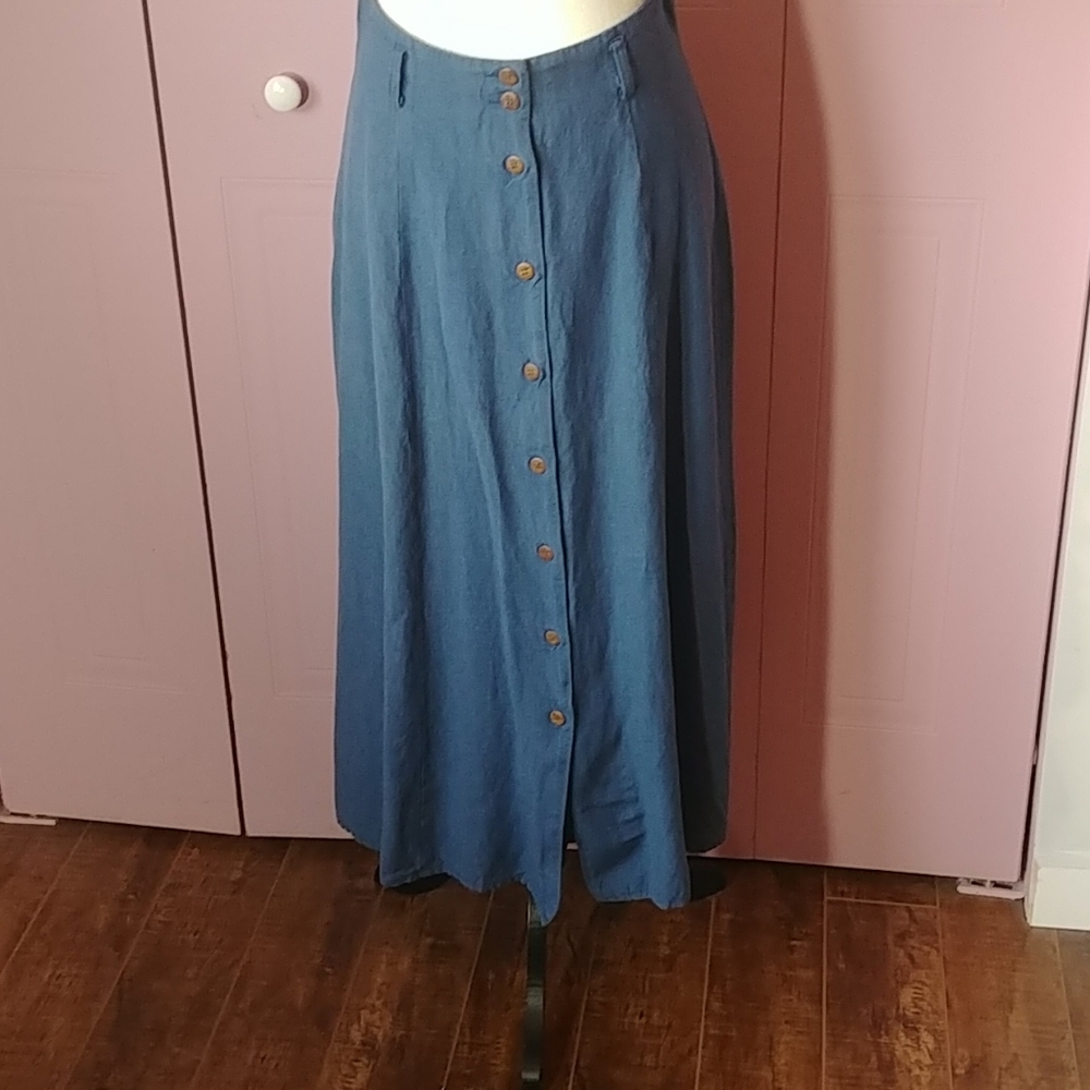 Long linen skirt